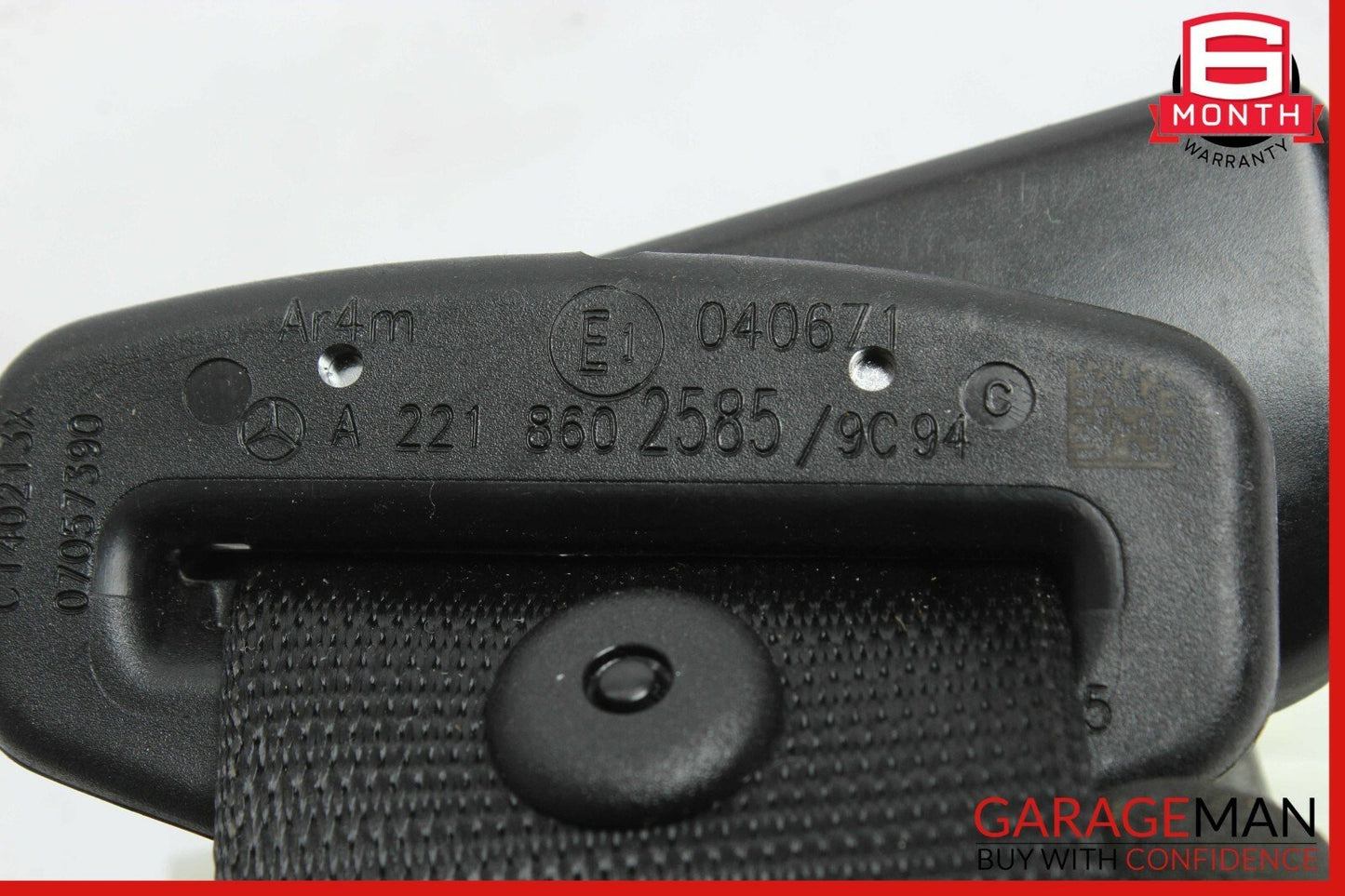 07-13 Mercedes W221 S550 Rear Center Seat Belt Retractor Buckle Assembly Black
