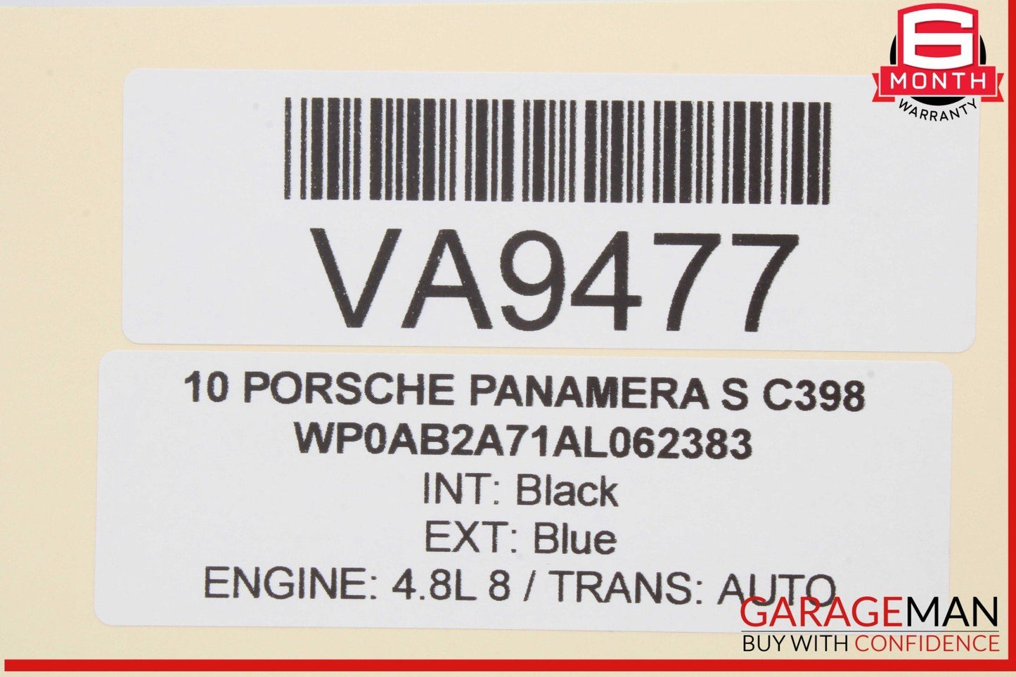 10-16 Porsche Panamera S 970 Rear Left or Rear Right Side Seat Belt Blue OEM