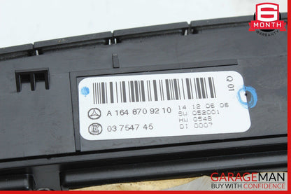 06-12 Mercedes X164 GL450 4MATIC Hazard Light Switch Control Panel OEM