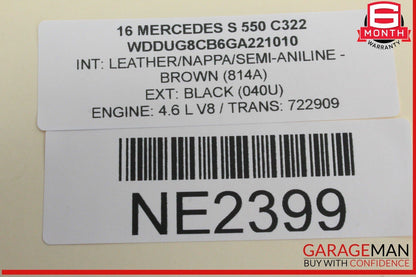 14-17 Mercedes W222 S550 Central Locking Vacuum Valve Pump Reservoir Tank OEM