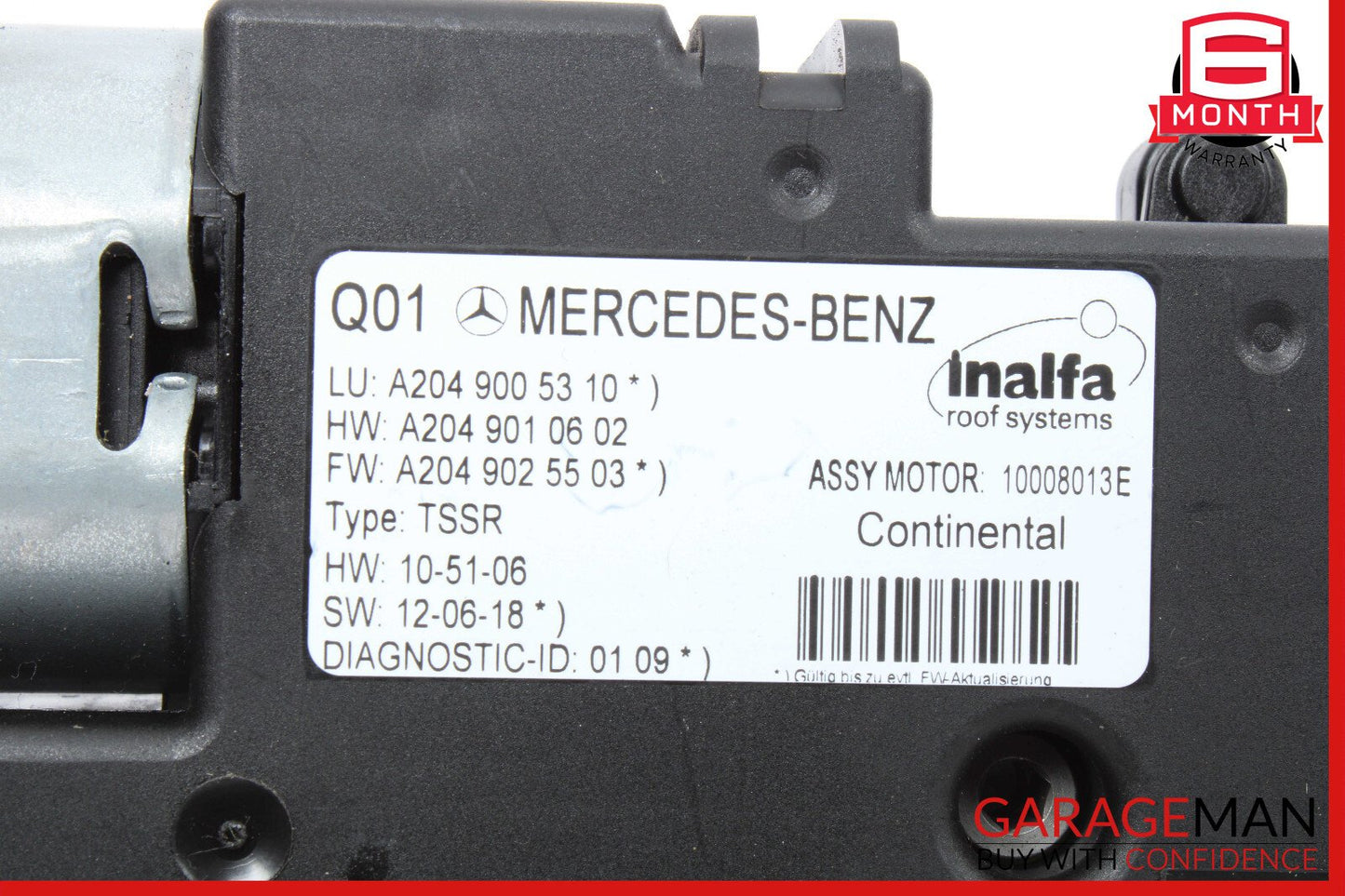 08-15 Mercedes X204 GLK350 CL550 Panoramic Sunroof Sun Roof Motor Unit OEM