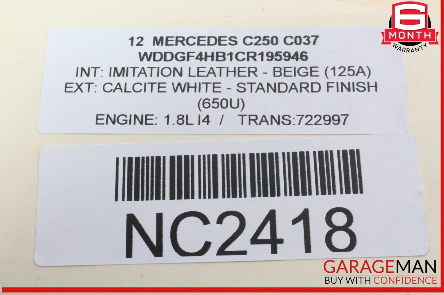 08-17 Mercedes W204 C250 E350 Front Right / Left Shock Spring Absorber Strut