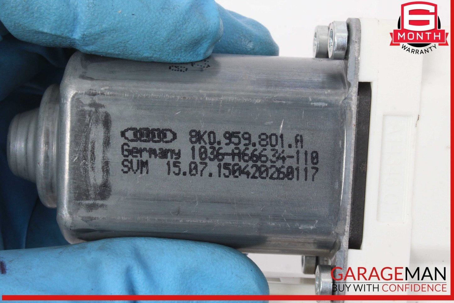 09-16 Audi S4 A4 Front Left Driver Side Window Regulator Motor 8K0959801A OEM