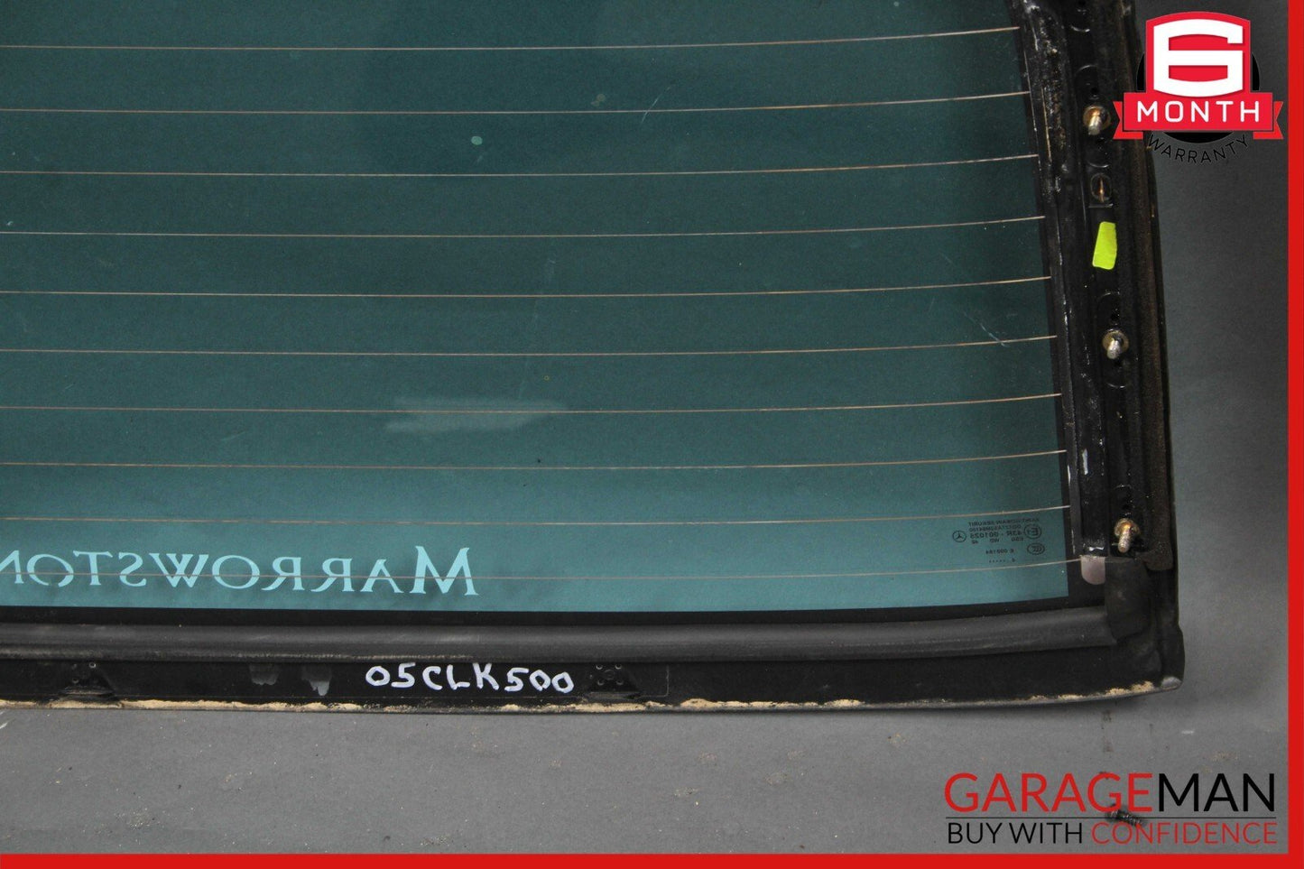 03-09 Mercedes W209 CLK500 Soft Top Convertible Rear Windshield Window Glass