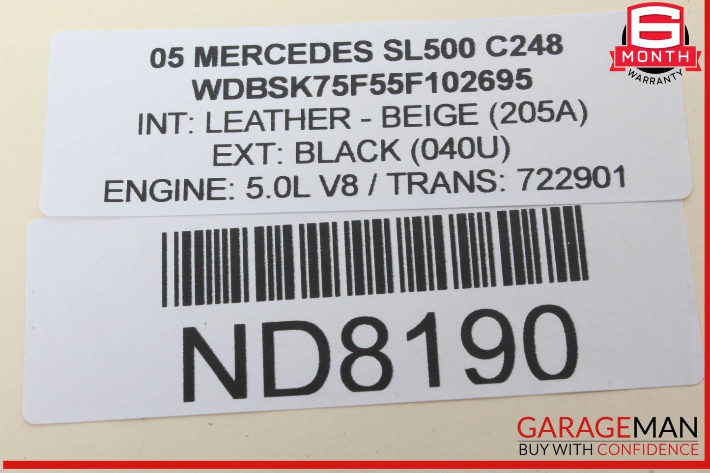 03-12 Mercedes R230 SL500 Front Right Side Door Lock Latch Actuator OEM