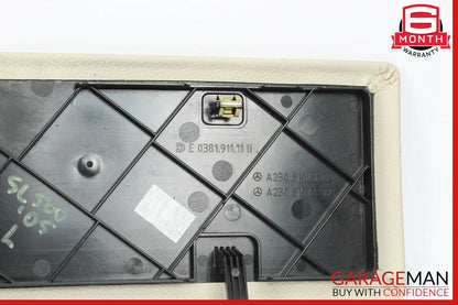 03-06 Mercedes R230 SL500 Rear Left Storage Compartment Box Cover Trim Beige