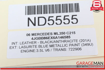 06-13 Mercedes W164 ML350 R350 Front Right Passenger Side Seat Belt Retractor