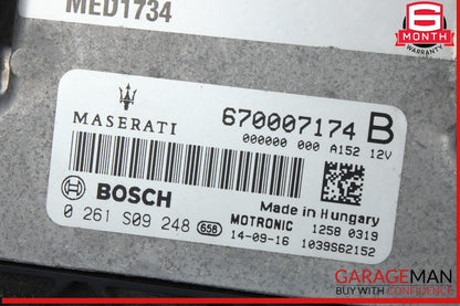 14-17 Maserati Ghibli ECU ECM Engine Computer Control Module Unit 670007174 OEM