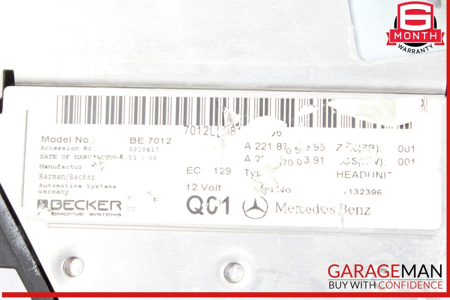 07-09 Mercedes W221 S550 S450 Headunit Head Unit Comand Command CD Navigation