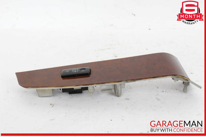 03-06 Mercedes W220 S500 Front Right Side Door Window Switch Trim Bezel Wood