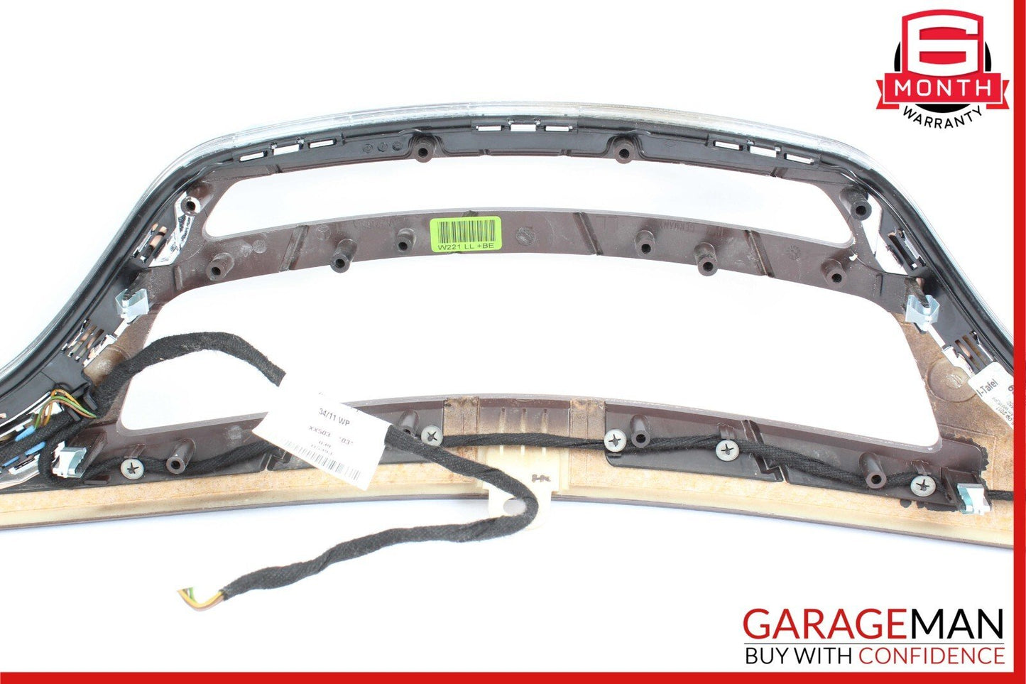 10-13 Mercedes W221 S550 S400 Center Dashboard Dash Trim Molding Brown Wood OEM