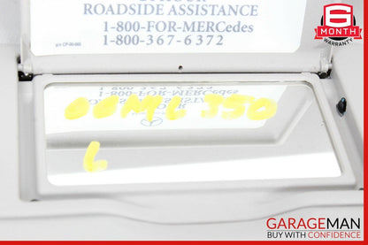 06-12 Mercedes W164 ML350 GL450  Sun Visor Sunvisor Left Driver Side Gray OEM