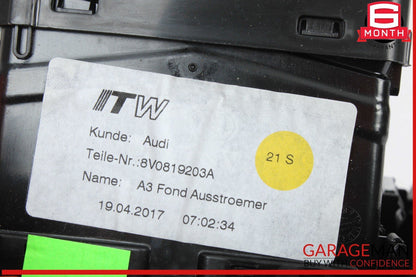 17-20 Audi A3 S3 Rear Center Console AC A/C Heater Air Vent Panel 8V0857042 OEM