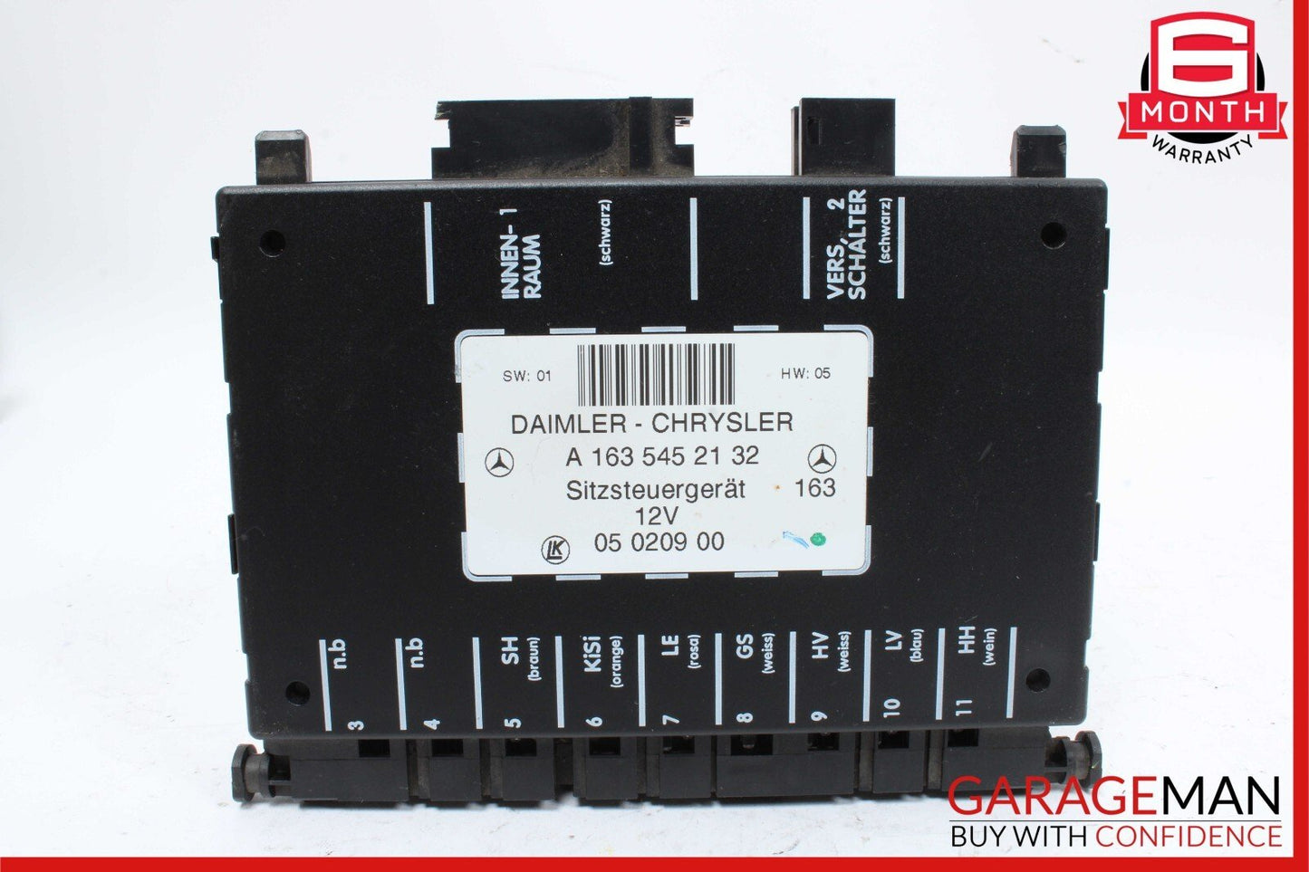 98-05 Mercedes W163 ML350 ML55 AMG Front Left Or Right Seat Control Module OEM
