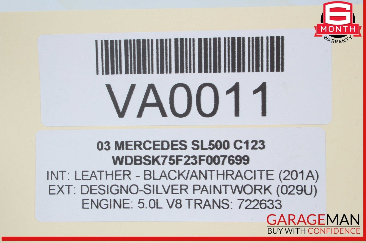 03-12 Mercedes R230 SL500 SL55 AMG SL550 Rear SAM Fuse Box Relay Module OEM