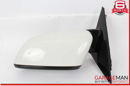 17-20 BMW 530E Front Left Driver Side Exterior Rear View Mirror White OEM