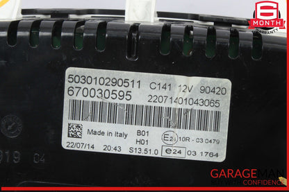 14-17 Maserati Quattroporte S Speedometer Instrument Cluster 670030595 OEM