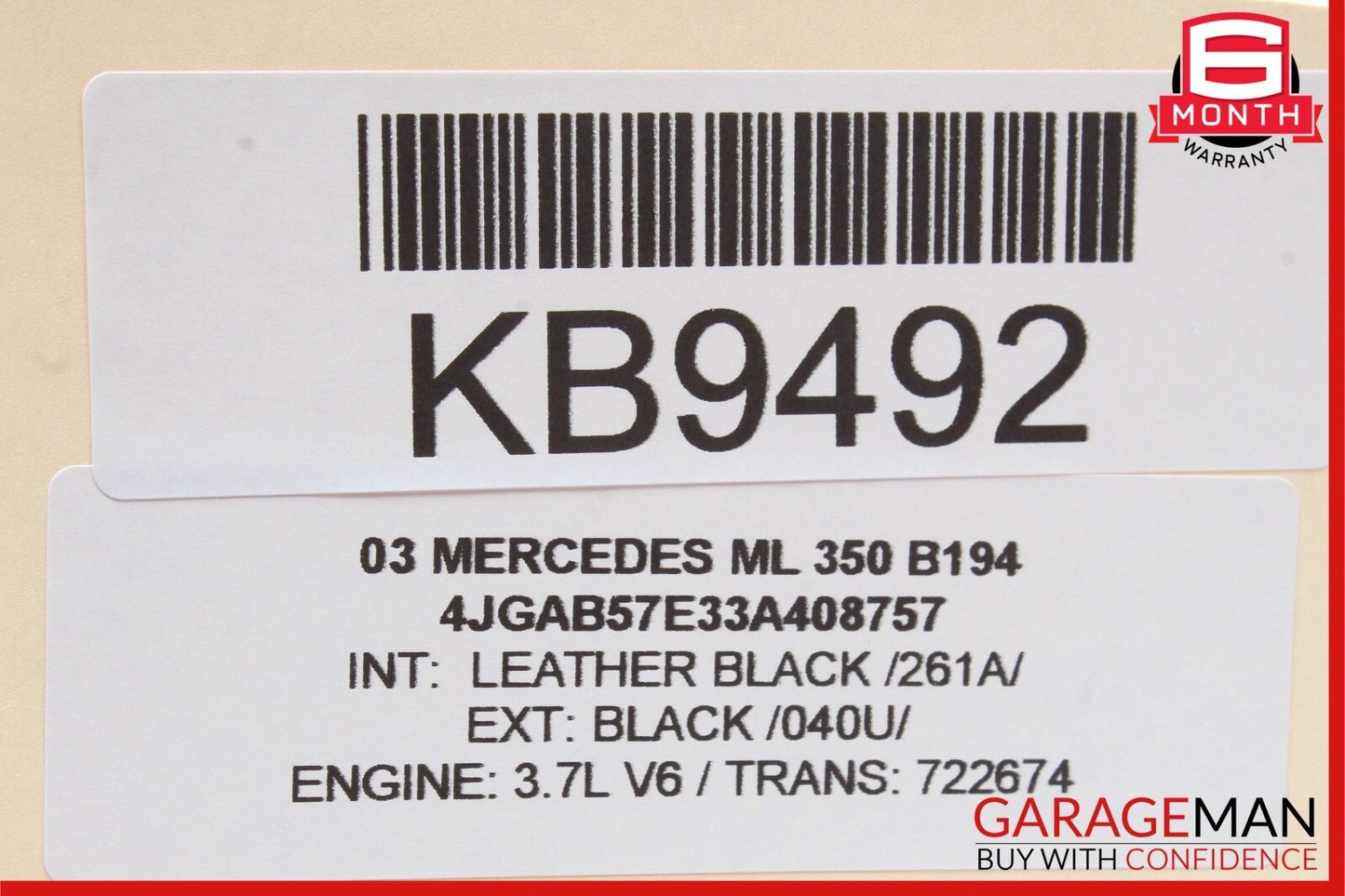 02-05 Mercedes W163 ML350 ML55 AMG D-Pillar Tweeter Speaker Rear Right Side OEM