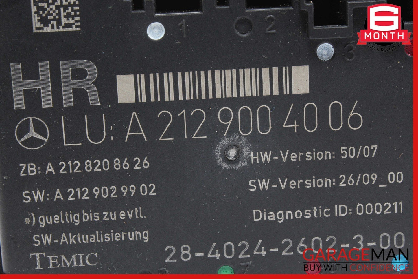 08-18 Mercedes W212 E350 C300 GLK350 Rear Right Side Door Control Module OEM