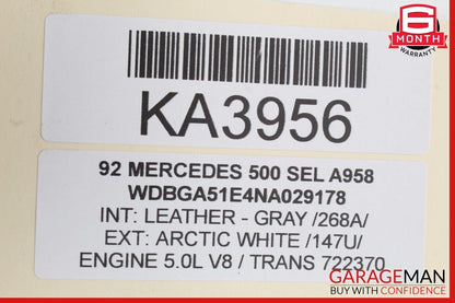 92-94 Mercedes W140 500SEL Rear Left Door Lock Latch Actuator 1407301535 OEM