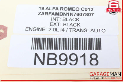17-22 Alfa Romeo Giulia Front Right Door Window Switch Panel 01561092280 OEM