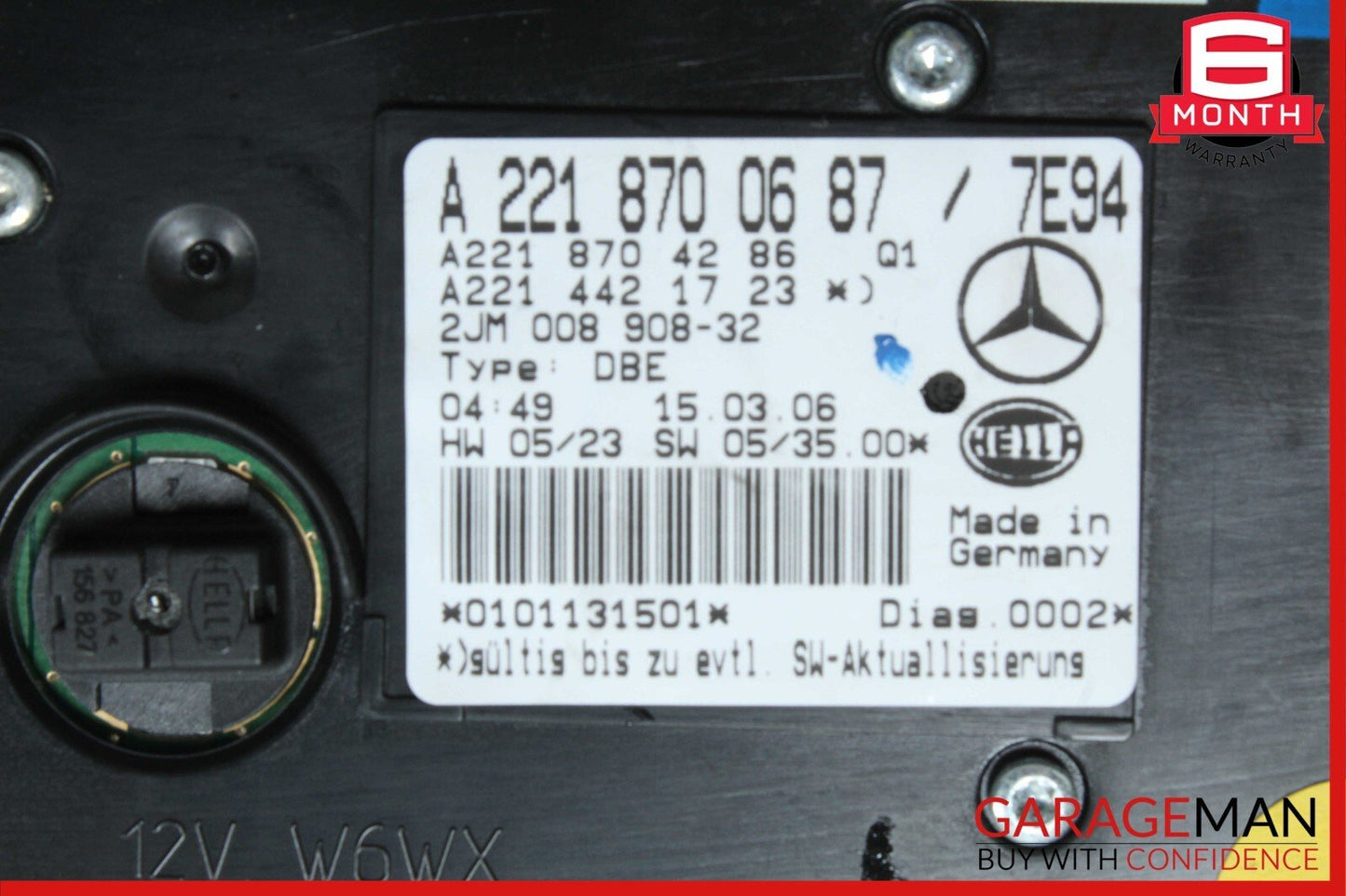 07-09 Mercedes W221 S550 CL550 Overhead Dome Light Sunroof Control OEM