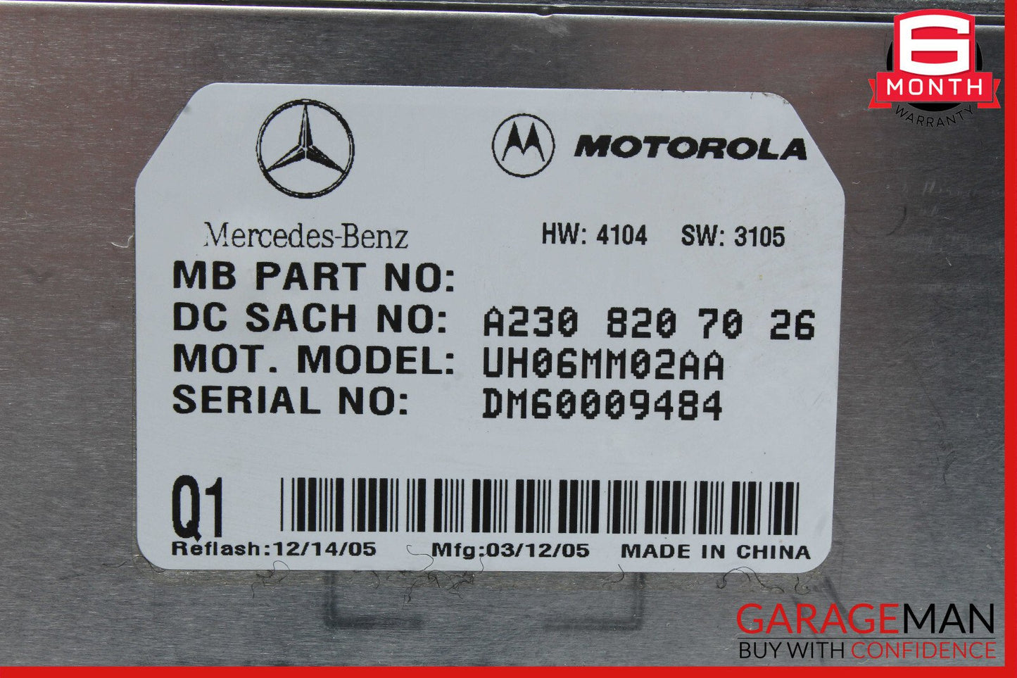 06-09 Mercedes W219 CLS550 E350 Communication Control Module OEM