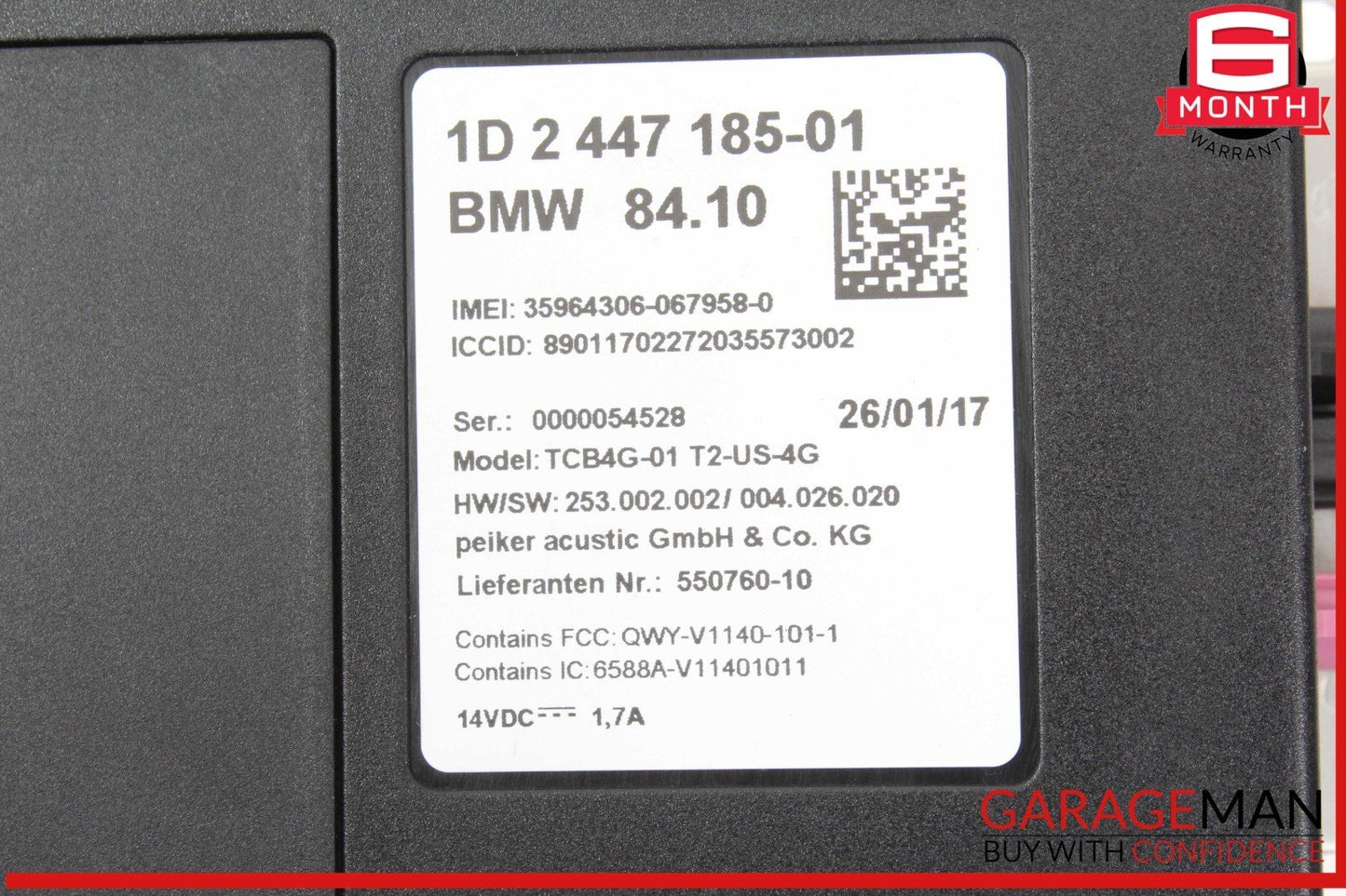 14-21 BMW i3 I01 Hybrid Communication Control Module Unit 2447185 OEM