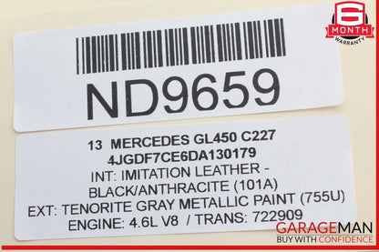 12-16 Mercedes X166 GL450 Rear Right Passenger Side Door Lock Latch Actuator OEM