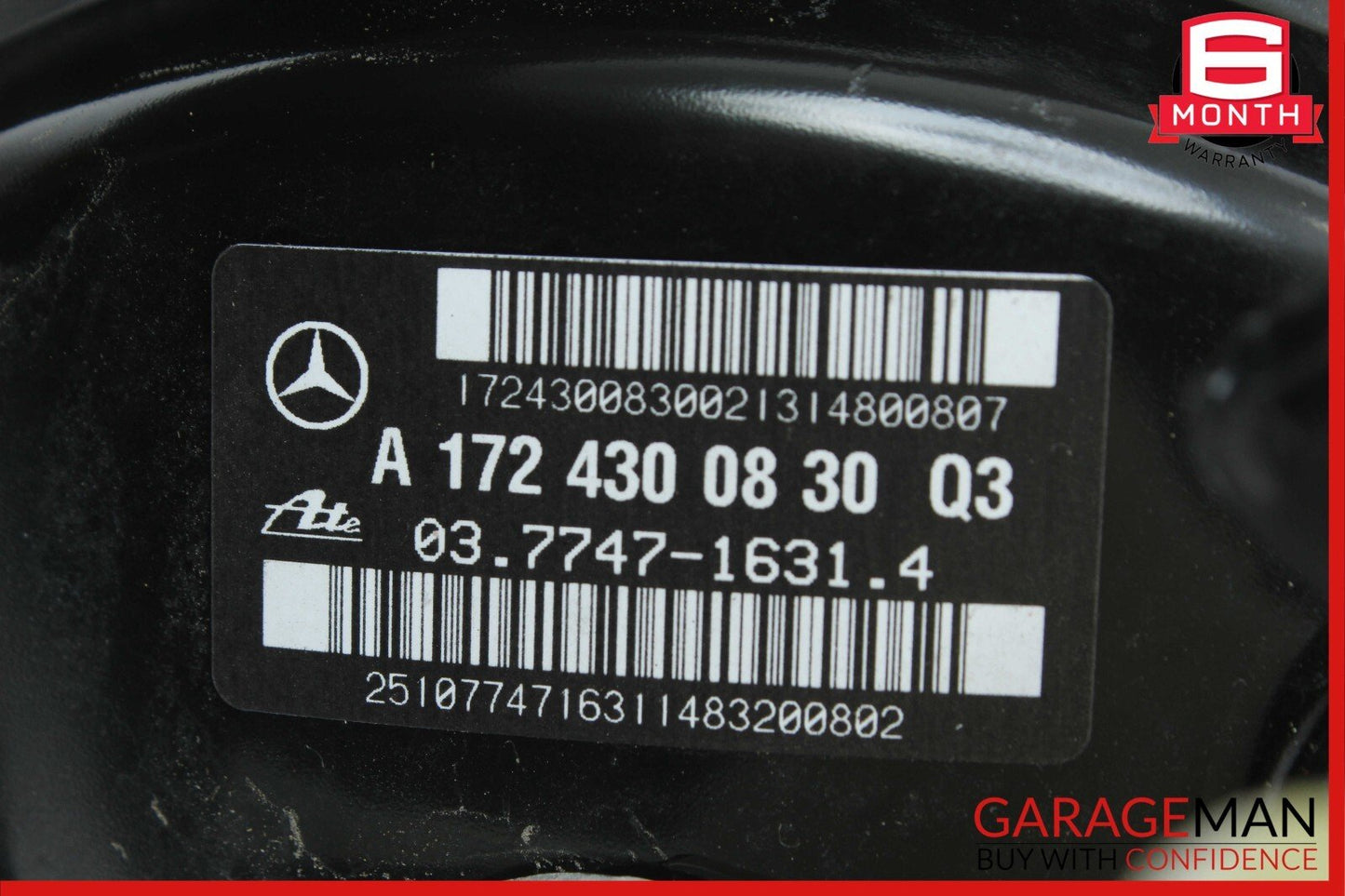12-16 Mercedes R172 SLK250 Power Brake Booster Master Cylinder Reservoir Assy