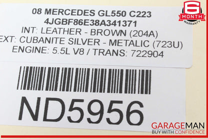 06-13 Mercedes X164 GL550 GL450 Rear Right Side Door Lock Latch Actuator OEM