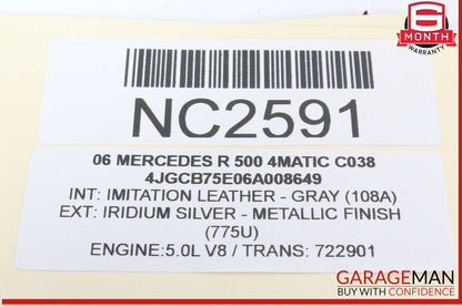 06-08 Mercedes W251 R500 4MATIC R320 R350 Rear AC A/C Temperature Control Switch