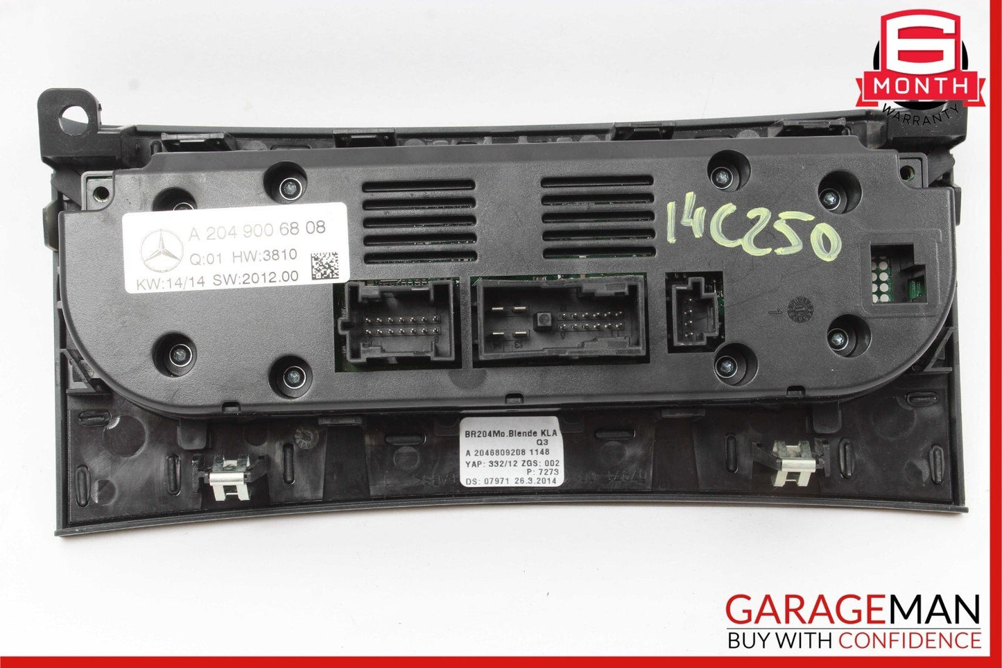 12-14 Mercedes W204 C250 AC A/C Climate Temperature Heater Switch Control Beige