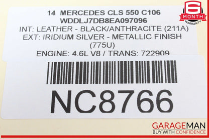 08-17 Mercedes W218 CLS550 CLS500 Rear Right or Left Side Lower Control Arm OEM