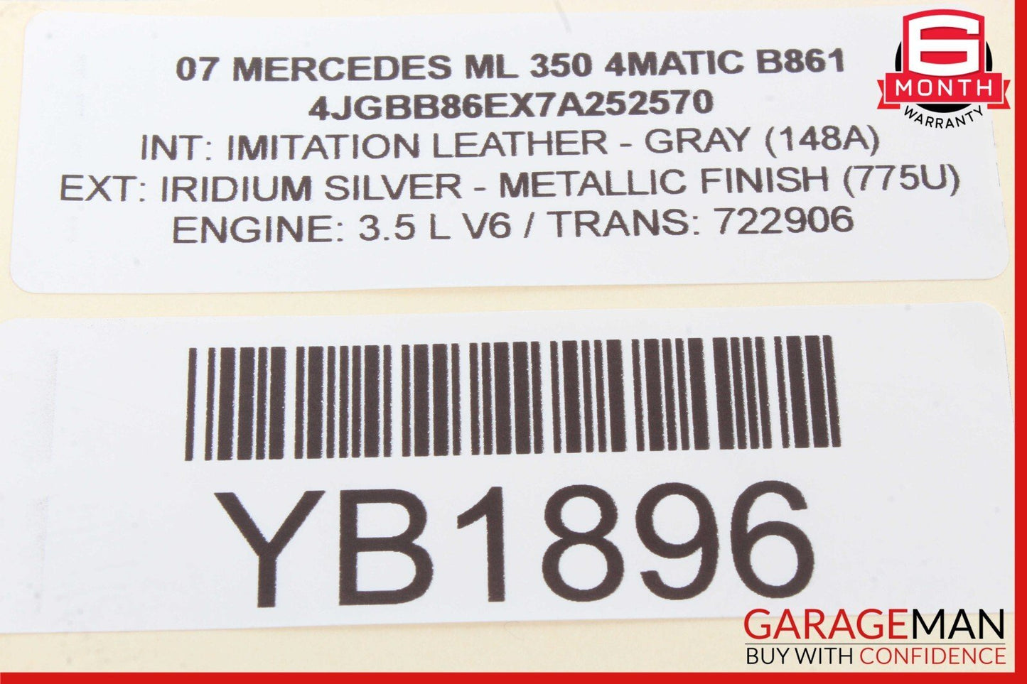 06-12 Mercedes W164 ML350 GL450 Center Console Hazard Control Switch Panel