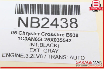 05-08 Chrysler Crossfire Convertible Storage Cover Lock Latch Cylinder