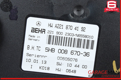 07-13 Mercedes W221 S550 S400 AC A/C Heater Control Module Unit 2218704192 OEM