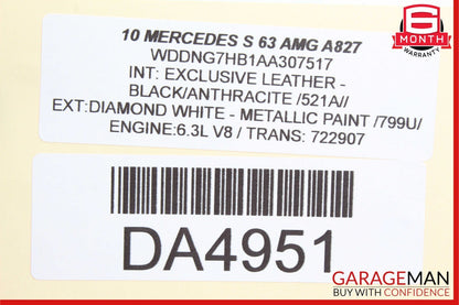 07-13 Mercedes W221 S63 AMG S600 Power Steering Fluid Reservoir 2214660102 OEM