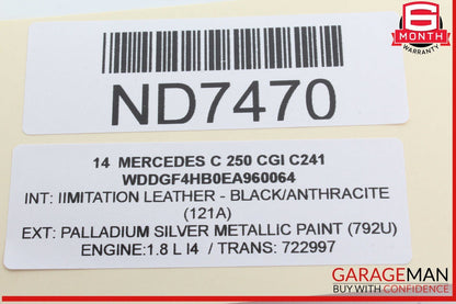 08-18 Mercedes W204 C250 CGI C300 Front Left Side Door Control Module Unit OEM