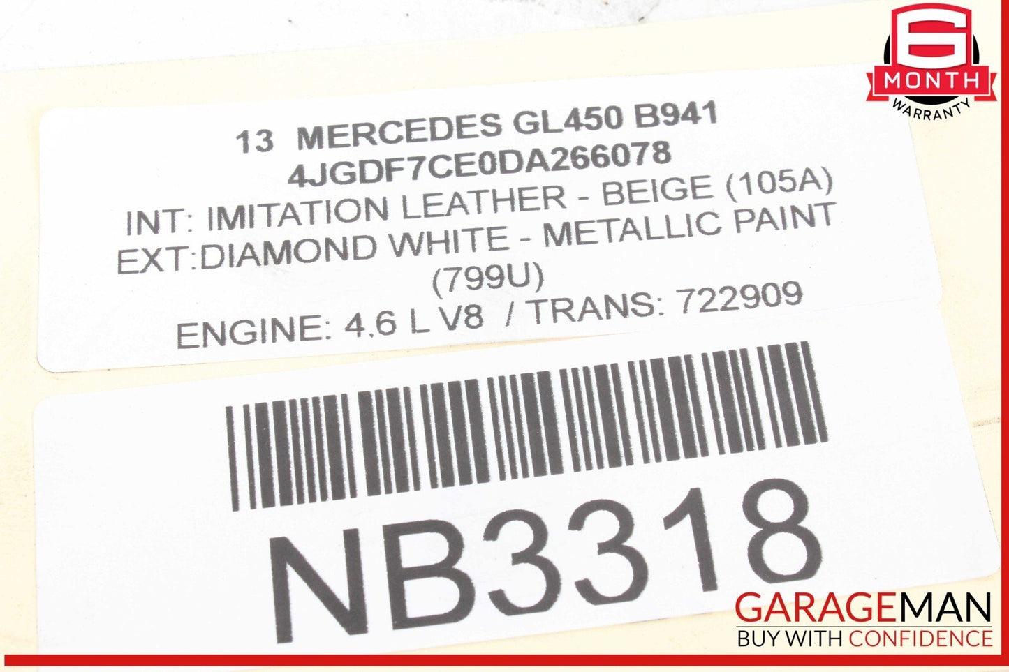 06-19 Mercedes X166 GL450 R350 Rear Left or Right Suspension Air Bag Shock OEM