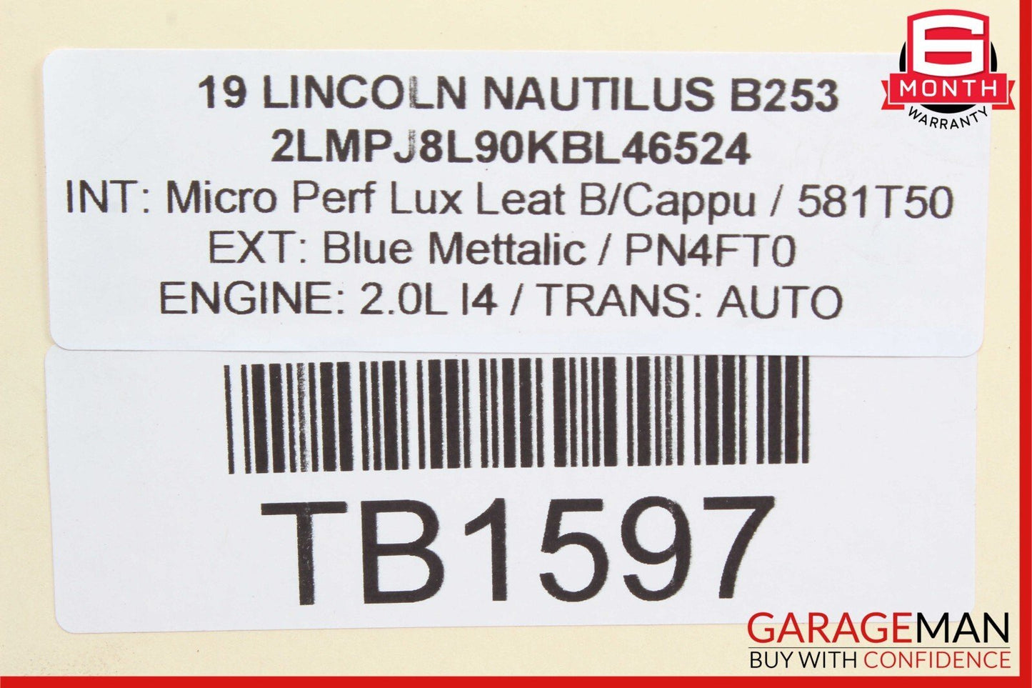 19-20 Lincoln Nautilus 2.0L Engine Right Side Motor Mount K2G36F012AC OEM
