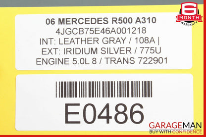 07-13 Mercedes W251 R500 GL450 S550 ML550 Air Suspension Valve Block 2513200058