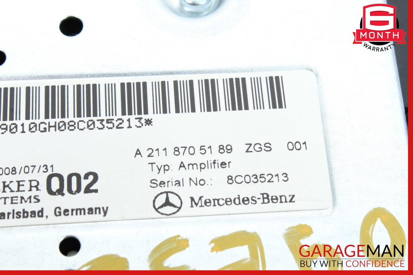 08-18 Mercedes W211 E320 GL450 R350 Subwoofer Amp Amplifier Harman Becker OEM