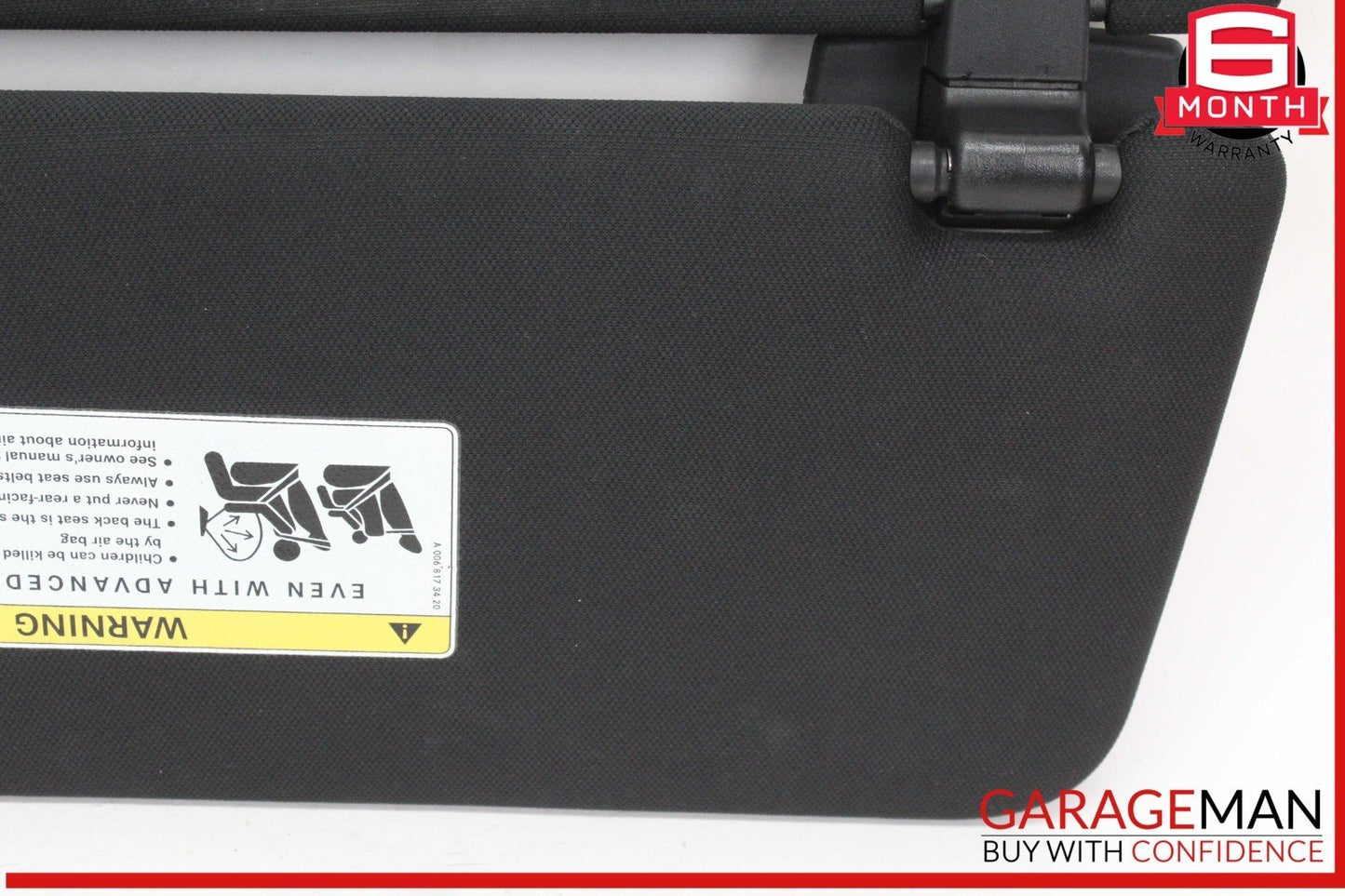 14-17 Mercedes W222 S550 Front Right Passenger Side Sunvisor Sun Visor Black OEM