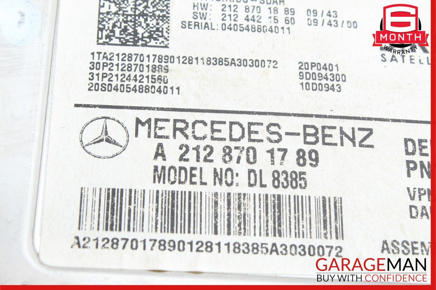 Mercedes W212 E350 C300 C250 Sirius Satellite Radio Receiver 2128701789 OEM