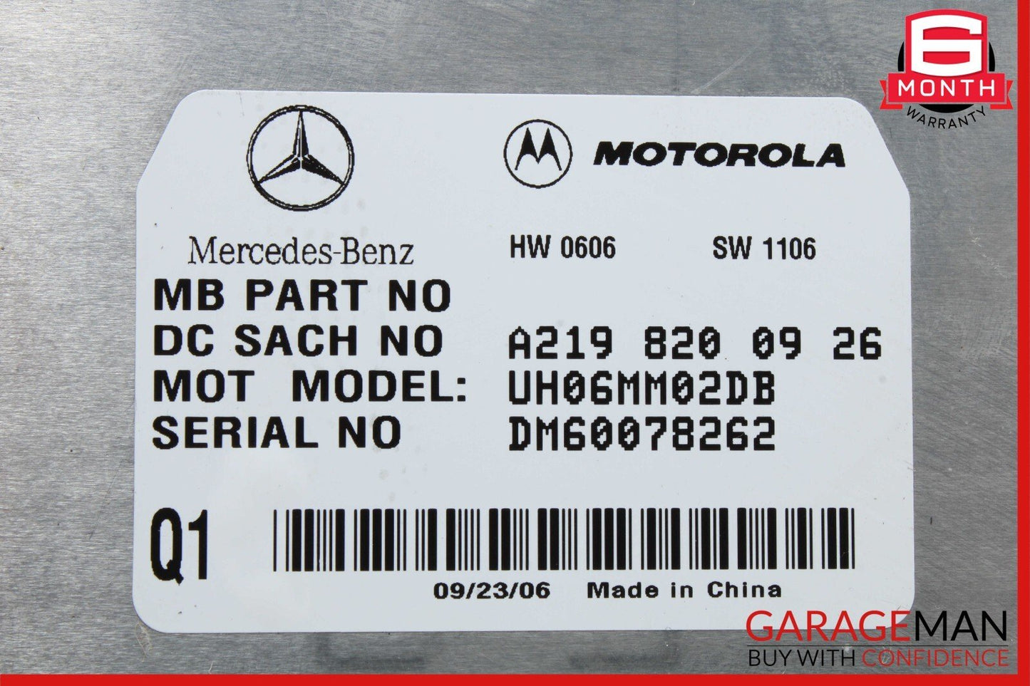 06-12 Mercedes E350 GL450 R350 Communication Control Controller Module Unit OEM
