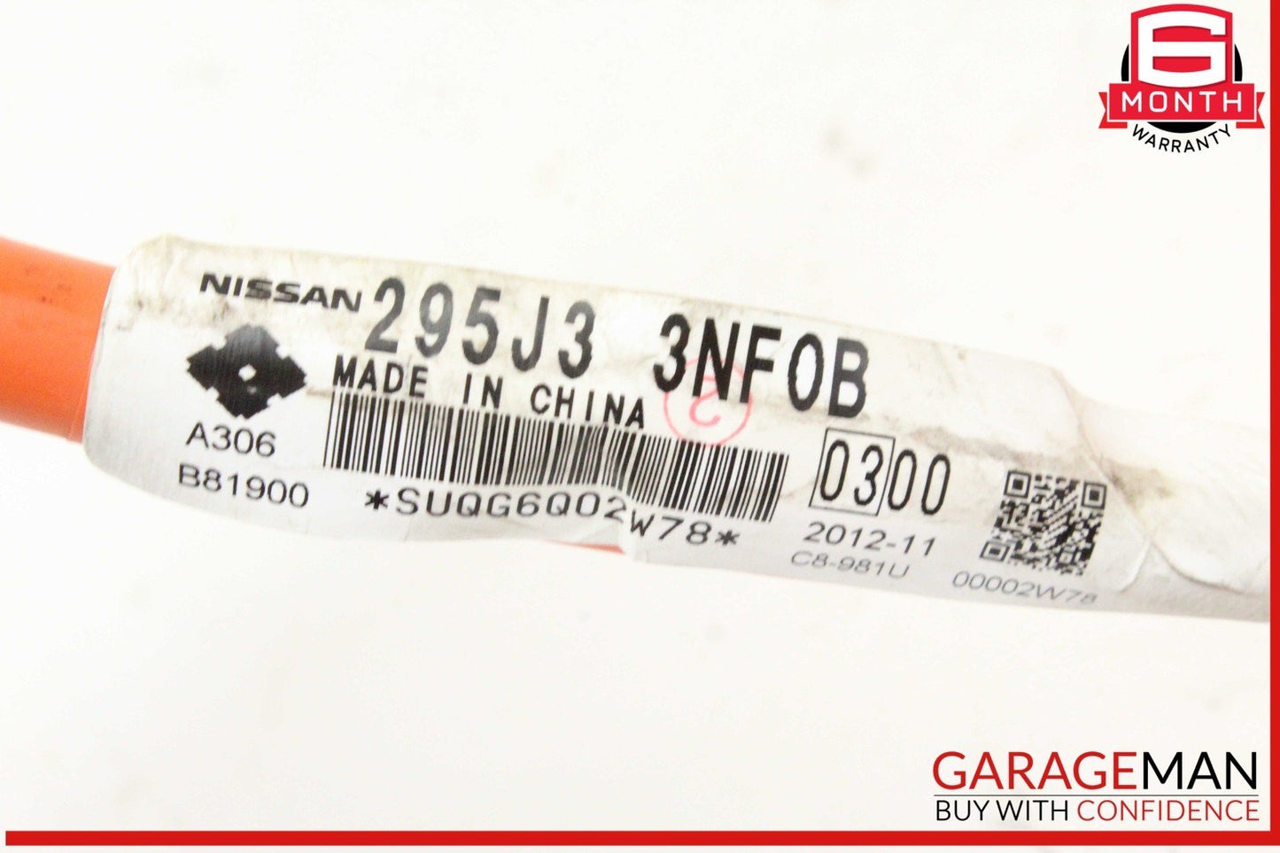 13-17 Nissan Leaf Connector Power Cable 295J33NF0B OEM