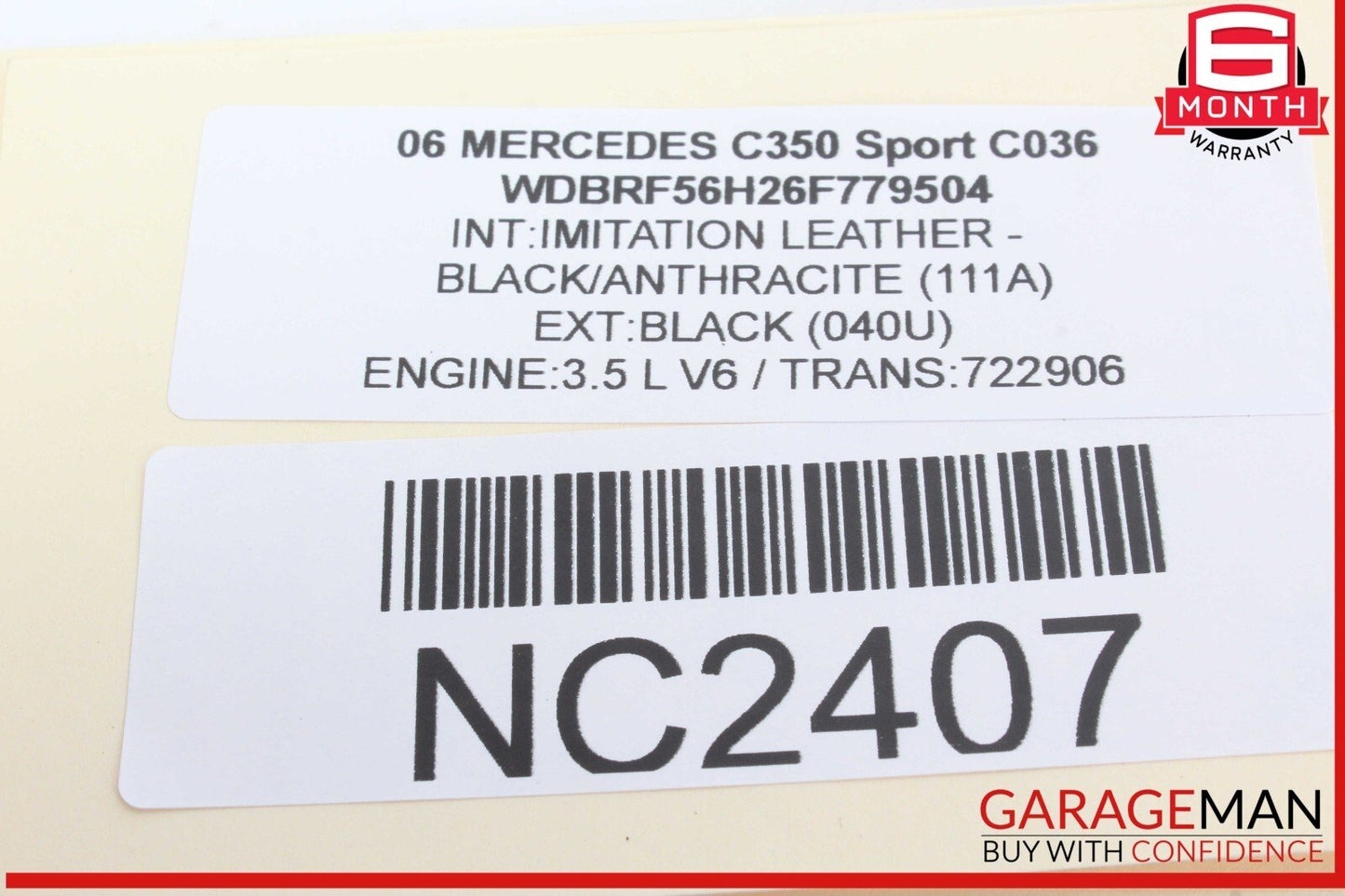 03-09 Mercedes W203 C350 Sport Front Right Headlight Impact Sensor Bracket OEM