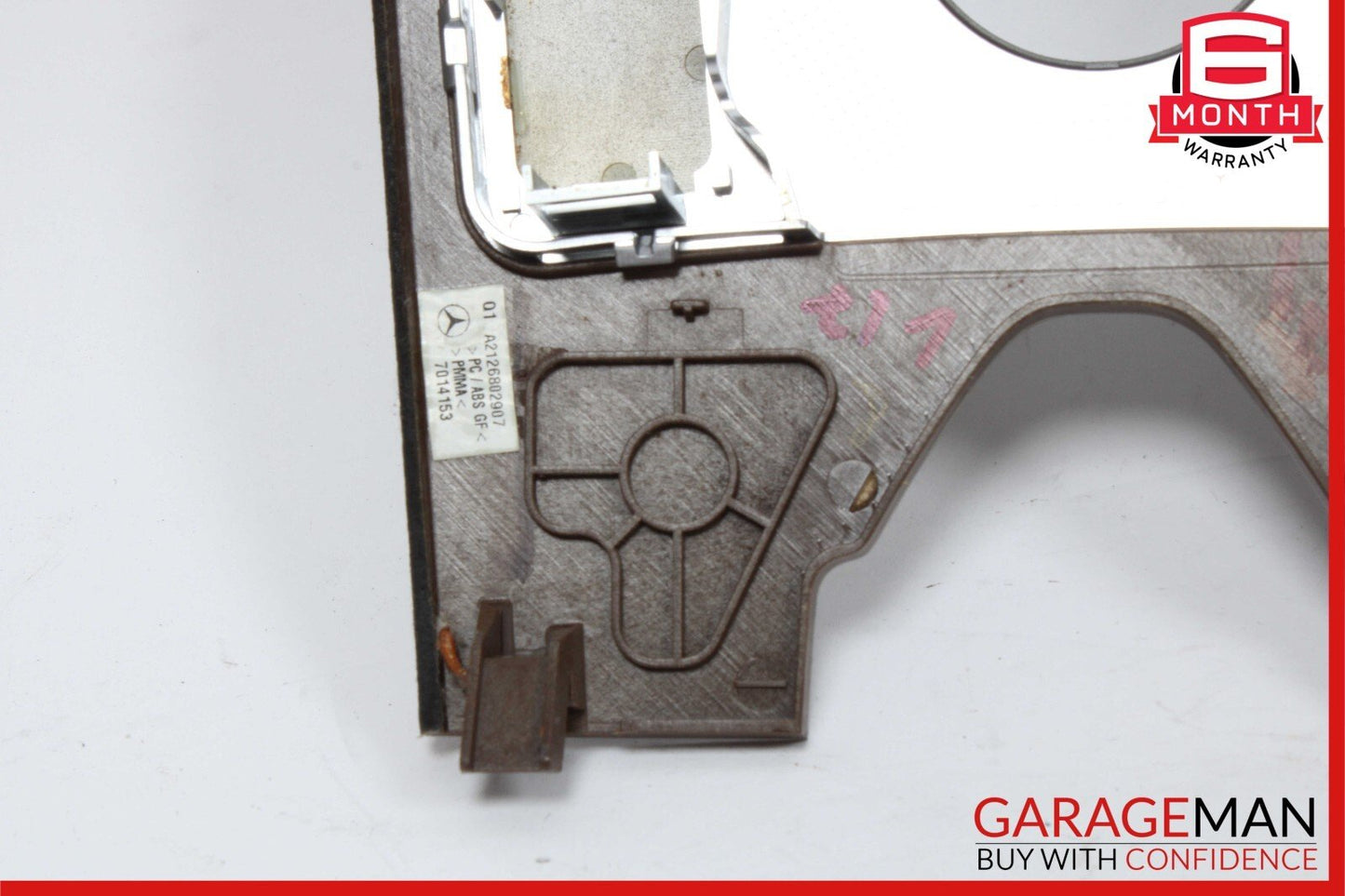10-13 Mercedes W212 E350 E550 Center Console Switch Trim Cover Bezel Wood OEM