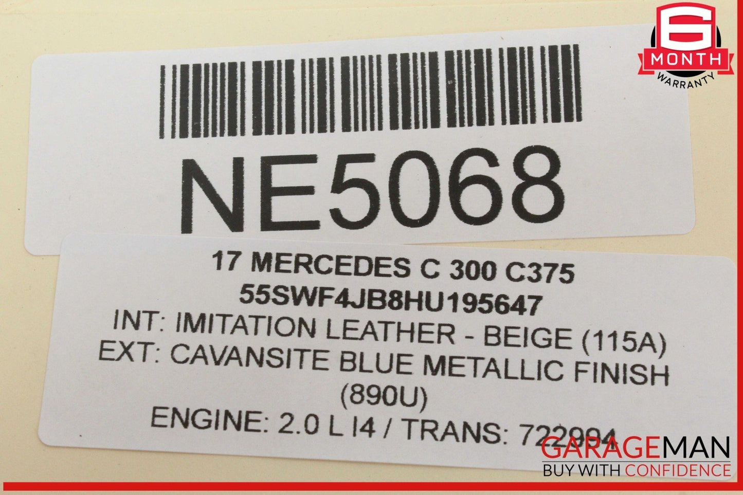 13-20 Mercedes W205 C300 Rear Bumper Blind Spot Radar Distance Sensor Module OEM